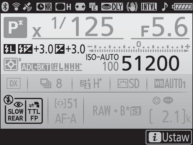 23 Wskaźnik połączenia Bluetooth... 273 Tryb samolotowy... 272 24 Wskaźnik połączenia Wi-Fi... 272, 273 Wskaźnik połączenia z Eye-Fi... 273 25 Wskaźnik sygnału satelitarnego.
