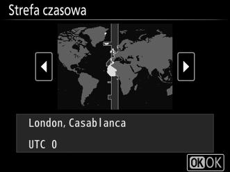 q w Wybierz strefę czasową Wybierz format daty e r Wybierz opcję czasu letniego Ustaw godzinę i