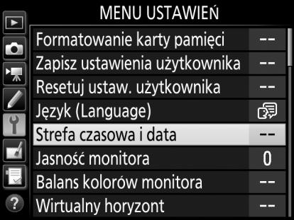 Samouczek Menu aparatu: przegląd Większość opcji fotografowania, odtwarzania i konfiguracji jest dostępnych w menu aparatu. Aby wyświetlić menu, naciśnij przycisk G.