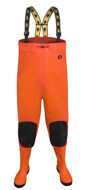 Wodery na szelki kombinezon art. SBPO1 "Premium" (rozm. 40-47) Spodniobuty wodoochronne o podwyższonej odporności na uszkodzenia mechaniczne, z wgrzanymi na stałe wysokiej jakości kaloszami.