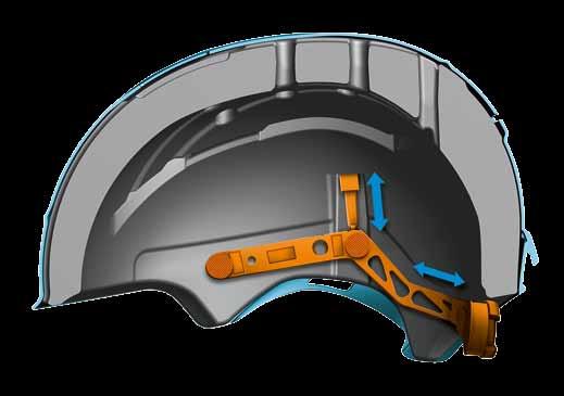 kaski // technologie // dopasowanie [IAS IAS 3D] Kask, by spełniać swoje podstawowe funkcje, musi być idealnie dopasowany zarówno w obwodzie, jak i głębokości osadzenia na głowie.