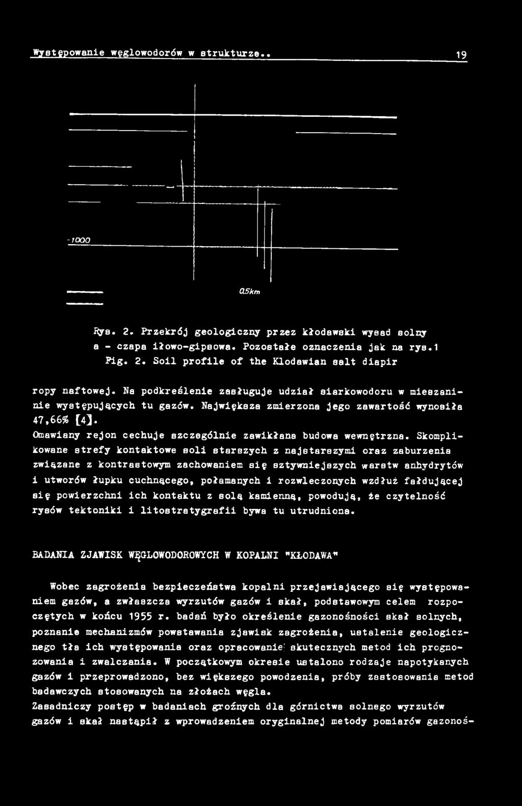 rozwleczonych wzdłuż fałdującej się powierzchni ich kontaktu z solą kamienną, powodują, że czytelność rysów tektoniki i litostratygrafii bywa tu utrudniona.