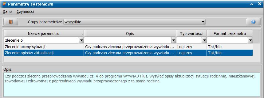 Jeśli nie wybierze się metody przeprowadzenia wywiadu, to każda próba zlecenia przeprowadzenia wywiadu elektronicznego z Pomostu, zakończy się komunikatem o konieczności dokonania wyboru. Uwaga!