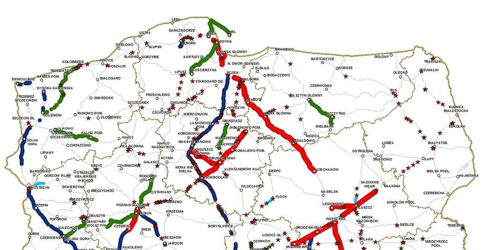 Projekty kolejowe w WPIK [4] Zadania infrastrukturalne WPIK do 2015 roku