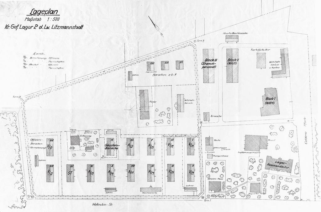 102 JAN DANILUK 1. Plan Stalagu Luft 2 Litzmannstadt, 1941 r. Źródło: Bundesarchiv-Militärarchiv in Freiburg i.br.