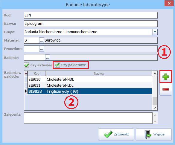 Konfiguracja Modułu ewyniki b) Zaznaczyć checkbox "Czy pakietowe".