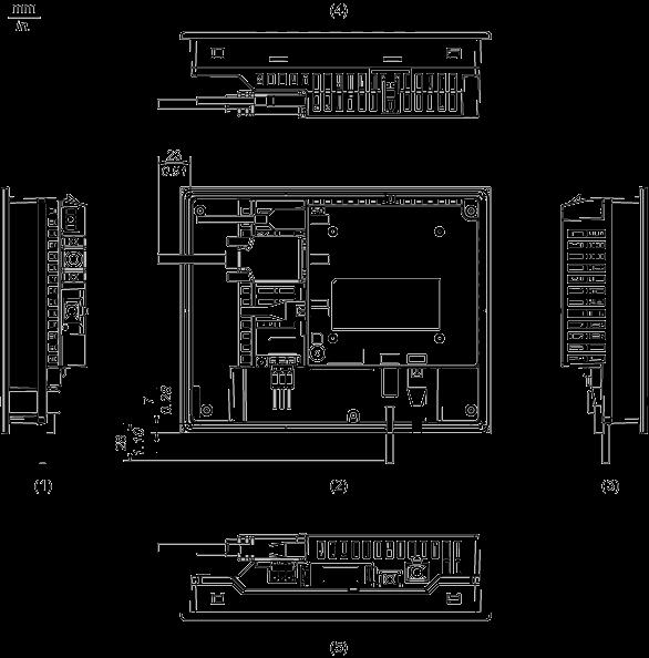 1 Left Side 2 Rear 3 Right Side 4 Top 5 Bottom Mounting Panel