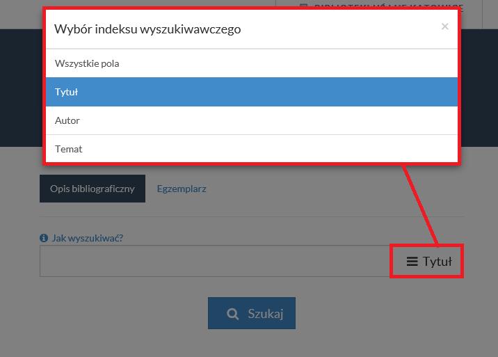 Wyszukiwanie według autora i tytułu Z pól Autor i/lub Tytuł korzystamy wyszukując konkretnej publikacji danego autora.