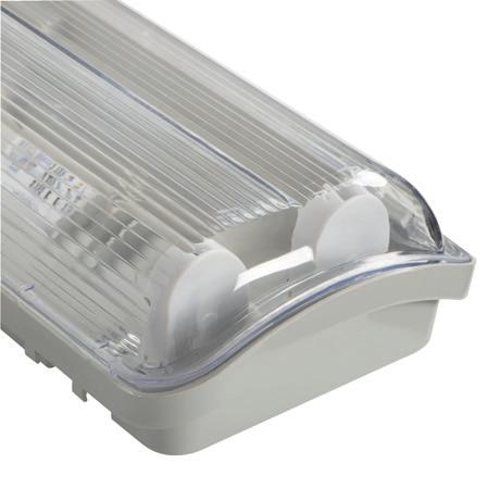 IP 65 DICHT N/4LED/PS oprawa pyłoszczelna / dustproof lighting fitting klosz zwieszany na zapinkach ułatwiający wymianę źródeł światła /