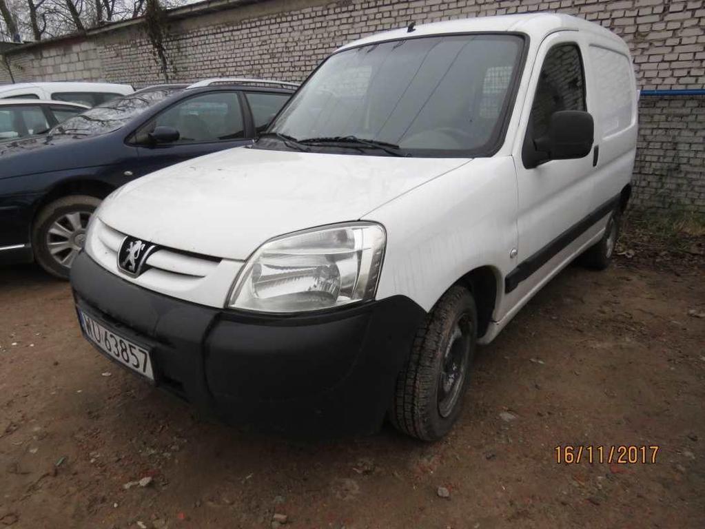 5t VIN: VF3GC9HWC9N003735 Marka: PEUGEOT Nr rejestracyjny: Model pojazdu: Partner II 1.6 HDI E4 2.