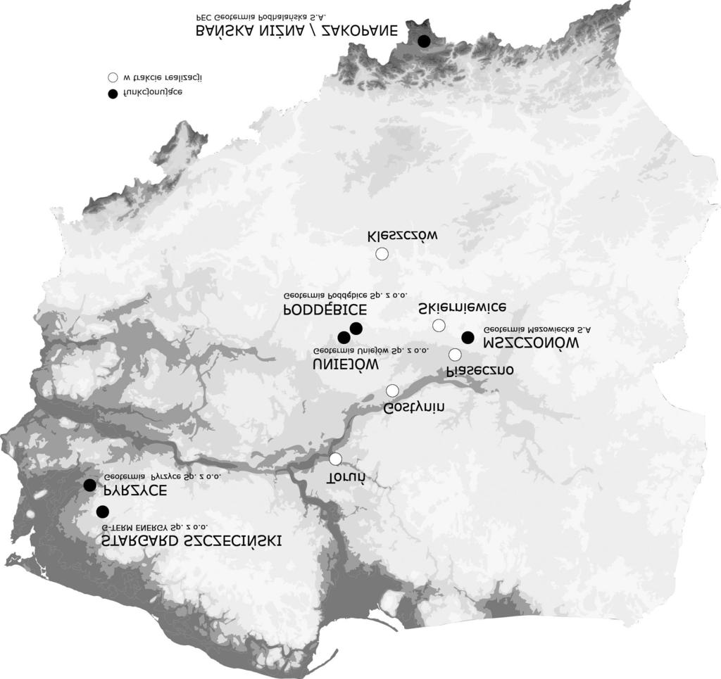 w celach energetycznych (ciep³owniczych). Najbardziej perspektywicznymi regionami z punktu widzenia ciep³ownictwa s¹ Ni Polski oraz Karpaty Wewnêtrzne.