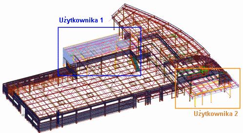 Można tworzyć połączenia na elementach używanych przez różnych użytkowników.