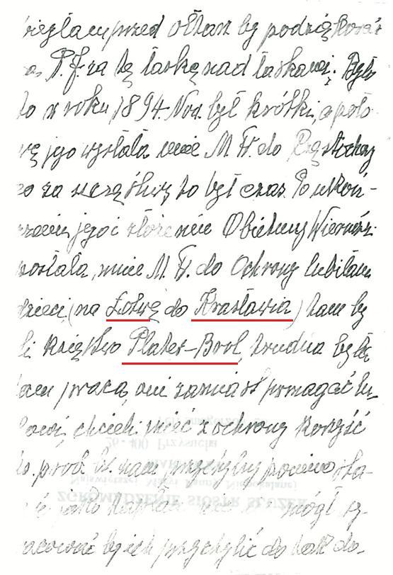 ochronka) grāfa Broel-Plātera īpašumā Prinosinos (poļu variantā Przenosiny), pēc tam kādu laiku Lietuvā, tad atkal atgriezusies Krāslavā, kur 1906.