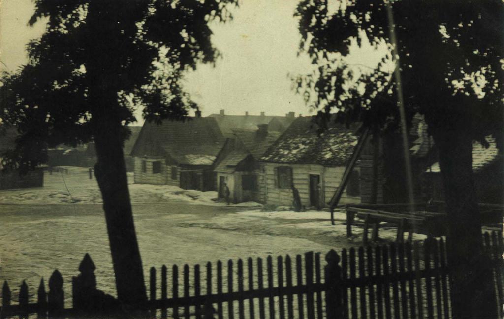 28 Czerwiec 1917 rok. Zabudowania na wschód od ul. H. Dąbrowskiego.