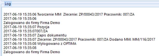 W polu Zlecenie należy podać zlecenie, które zostało już zamknięte w programie OPTIMA.