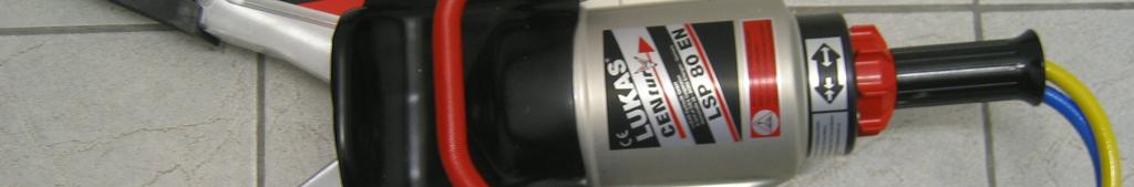 Rozpieracz firmy Weber-Hydraulik Narzędzia takie jak: rozpieracz hydrauliczny, narzędzie combi, nożyce hydrauliczne czy cylinder rozpierający, pochodzące od tego samego producenta, niezależnie od ich