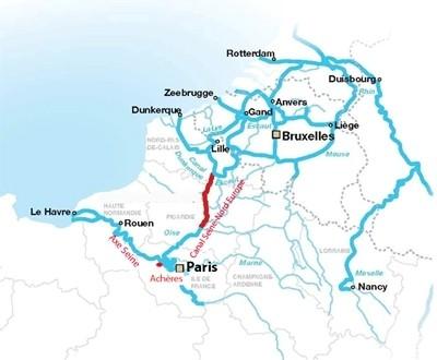 Inwestycje w drogi wodne w Europie Kanał Sekwana Europa Północna (Sekwana-Skalda) długość 107