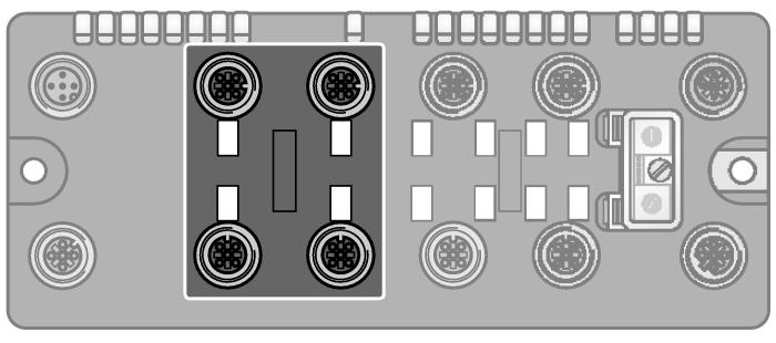 Gniazdo 2: Wejścia analogowe Patrz gniazdo 1 Pin Assignment Pin Assignment Zasilanie