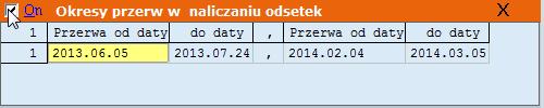 Obliczenia wykonywane są automatycznie po zmianie jednej z dat lub kwoty i naciśnięciu klawisza "Enter", co równocześnie powoduje przejście do następnego pola danych.