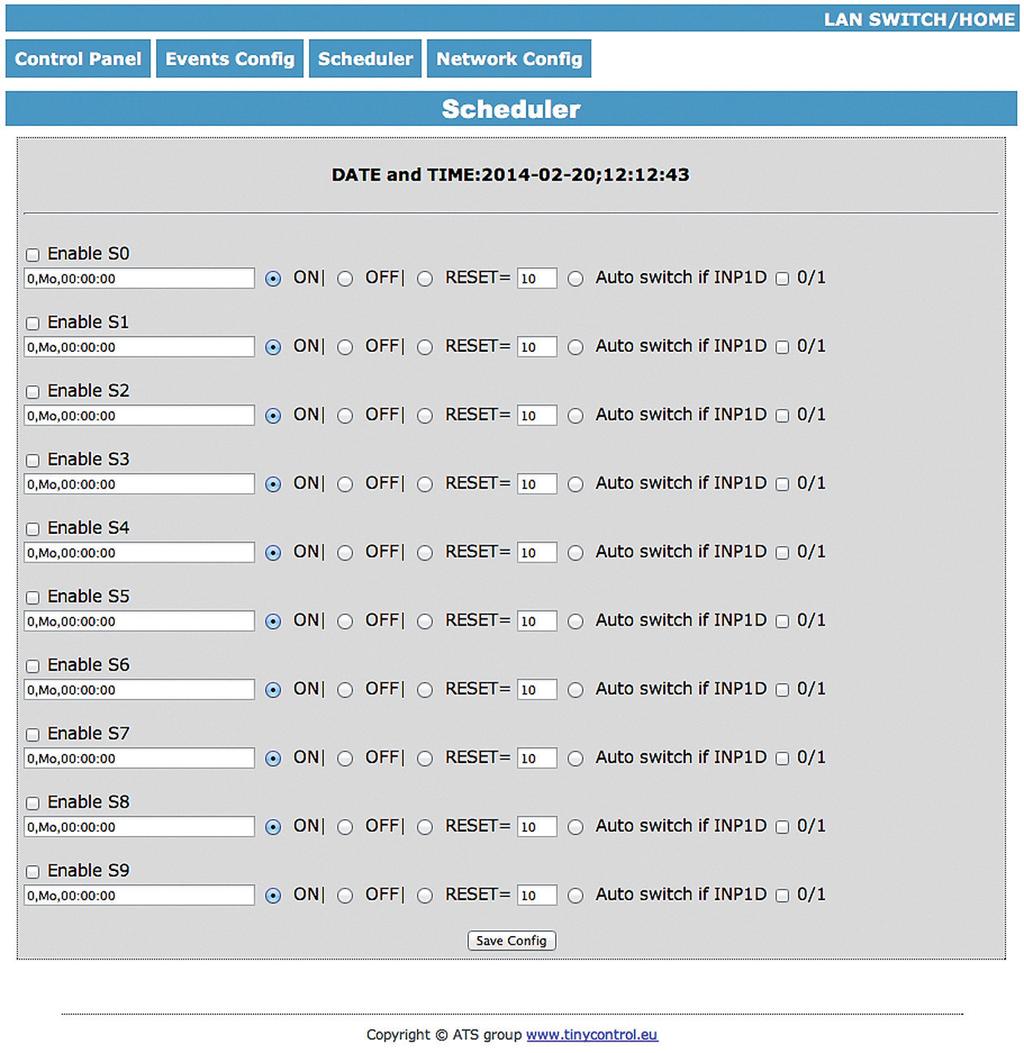 3. Scheduler instrukcja LAN Kontroler V2.0 Firmware v. 3.
