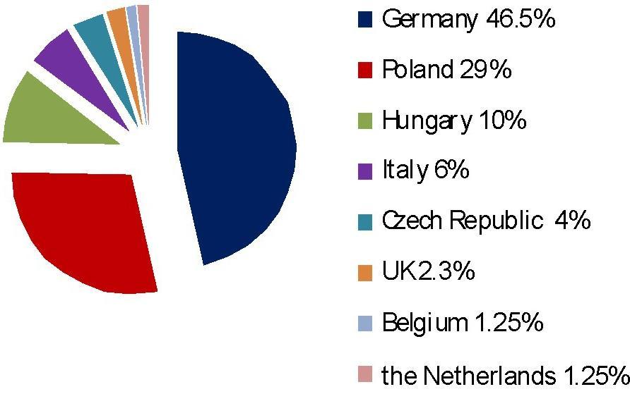 Division of the store assortment with regard to the producer s country of origin in Eko-Spiżarnia [%] Rys. 5.