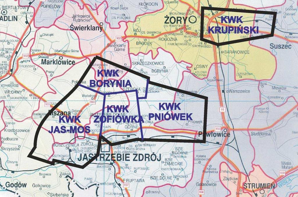 ŹRÓDŁA ZASOLENIA Polska Głównym emitorem wód słonych są kopalnie węgla kamiennego zlokalizowane w obrębie Górnośląskiego Zagłębia Węglowego należące do Kompanii Węglowej S.A. oraz Jastrzębskiej Spółki Węglowej S.