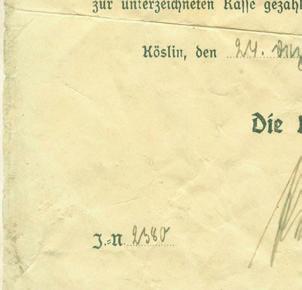 Pieniądze zostały wypłacone rolnikowi 24 grudnia 1919 roku w Powiatowej Kasie Komunalnej.