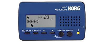 12680 MA 1 Metronom cyfrowy Dostępny w dwóch wersjach kolorystycznych: niebiesko czarny i czarno czerwony Graficzne przedstawienie tempa na wyświetlaczu ułatwia pracę z metronomem Do wyboru dwa tryby