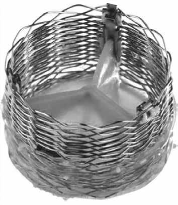 Percutaneous implantation of the fully repositionable Lotus aortic valve prosthesis over a 300 cm wire. In the so-called locked position, the devices are 19 mm high and 23 mm or 27 mm wide. Figure 1.
