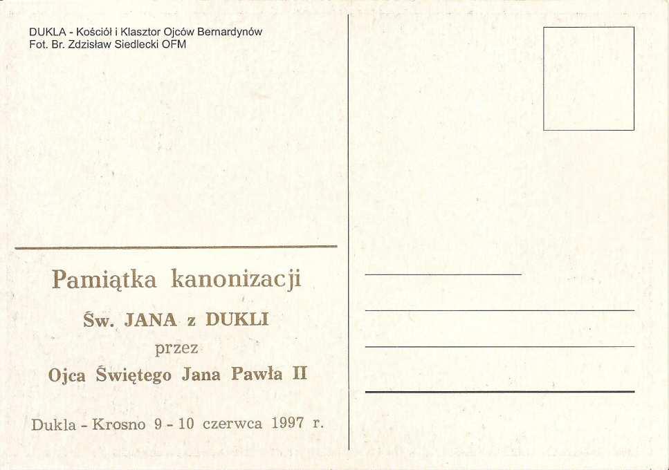 Br. Zdzisław Siedlecki OFM. Pamiątka kanonizacji Św.