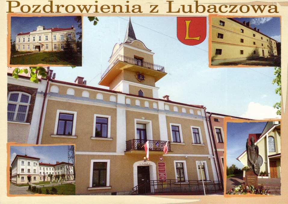 Chx-61 Brak Chx-61r Brak widokówka wydawca Wydawnictwo Świętokrzyskie ELIPSA Kielce. Pozdrowienia z Lubaczowa. Na rewersie: LUB2011-001.LUBACZÓW. Ratusz. Kościół p. w. św. Stanisława B.M.