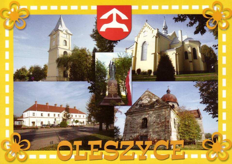 Chx-63 Brak Chx-63r Brak widokówka wydawca Wydawnictwo Świętokrzyskie ELIPSA Kielce. OLESZYCE. Na rewersie: ZPRZ09-021. OLESZYCE. Dzwonnica Kościelna. Kościół parafialny. Ratusz. Cerkiew. Fot.