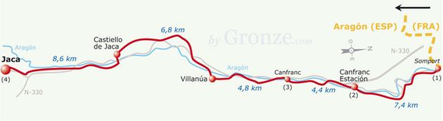 Etap 1 Somport - Jaca (31.7 km) Somport Mieszk.: 10 Wys.: 1632 m.n.p.m. Do Canfranc Village: 11.6 km Do Santiago de Compostela: 843.