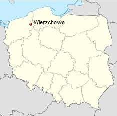 0,5 km od jeziora Wierzchówko. Źródło: www.wikipedia.