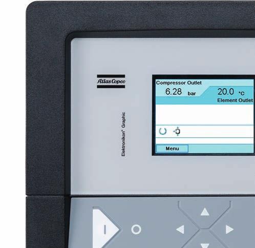 najnowocześniejszy system sterowania i monitoringu Nowa generacja systemu operacyjnego Elektronikon wyposażona w liczne i różnorodne funkcje sterowania i monitoringu zwiększa wydajność i