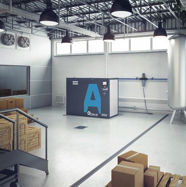 wyjątkowa uniwersalność W przeciwieństwie do tradycyjnych instalacji sprężarkowych, sprężarki AQ WorkPlace Air System Atlas Copco łatwo można umieścić na przeznaczonej dla nich powierzchni roboczej.