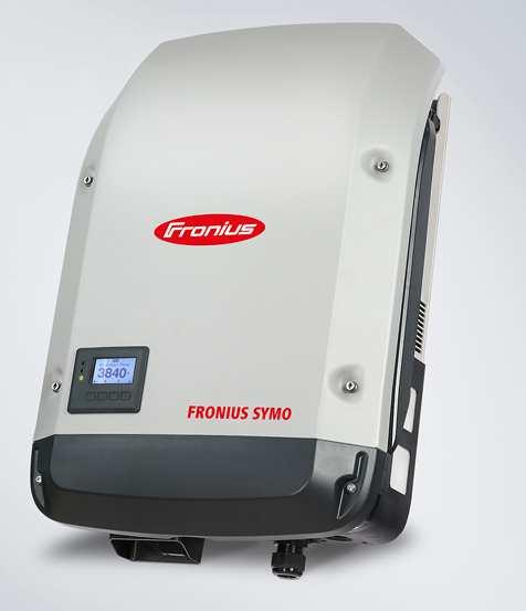 Rys.5 Falownik Fronius Symo Falownik posiada funkcję monitorowania pracy sieci elektroenergetycznej, z którą się synchronizuje.
