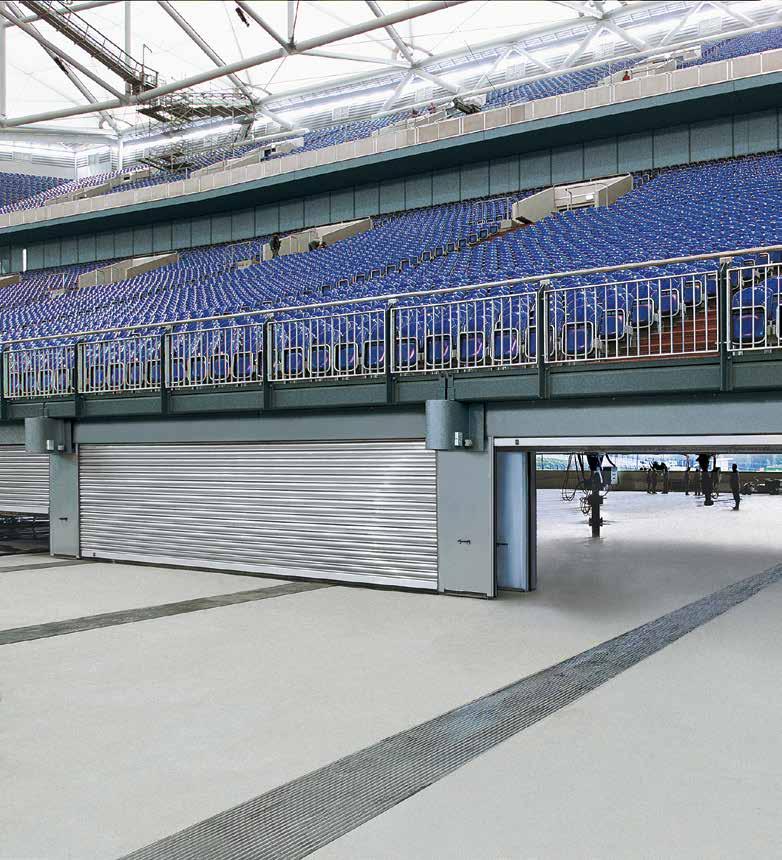 Perfekcyjne rozwiązania do zastosowań specjalnych Brama rolowana / krata rolowana classic Specjalne rozwiązanie na potrzeby stadionu piłkarskiego FC Schalke 04
