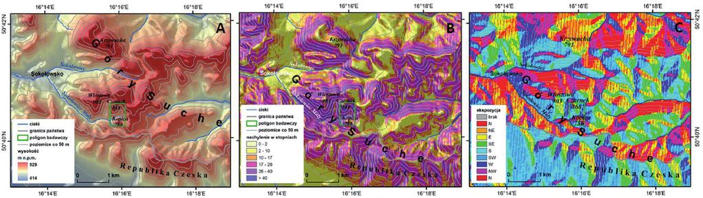 KPN Karkonoski Park Narodowy, PNGS Park Narodowy Gór Stołowych Fig. 1. Forested parts of the Polish Sudetes Mountains (excluding Opawskie Mts.