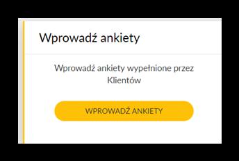 Manualne wprowadzanie ankiet Sekcja Wprowadź ankiety służy do masowego wprowadzania ankiet przekazanych przez klientów w