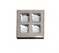 KOŃCÓWKI KWADRO 20 mm ZAŚLEPKA WSPORNIKA CRYSTAL chrom mat 20.50.2.20 20.50.0.20 20.50.5.20 szt.