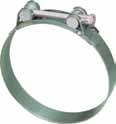 Tension jaw clamps W 1 Opaska skręcana W 1 wide-band clamp with rounded clamp band edges Band and housing : steel, galvanized Screw : with hexagon, steel 8.