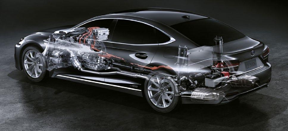 LS 500h Przełomowy napęd Multistage Hybrid Pierwszy na świecie wielostopniowy układ hybrydowy szybka reakcja i zmiany biegów, rytmiczne zmiany przełożeń Najlepsze osiągi 3,5 litrowy silnik V6 i