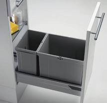 Kosze PULLBOY VARIO wstawiane do szuflady Pullboy Vario 30 Wstawiany do szuflady o szerokości frontu 300 mm, głębokość szuflady min.