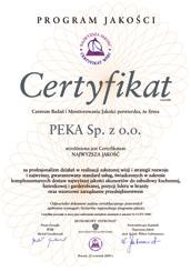 Prezentacja firmy PEKA jest spółką działającą w branży meblarskiej od 1996 r.