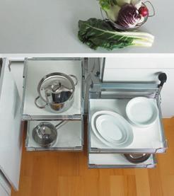 KPL Magic-Corner Comfort 900/450 Lewy Arena/chrom* 862-971 mm 446 mm Kosz zew. 270 x 470 mm 2 x Kosz wew. 290 x 400 mm 2 x 05.062.