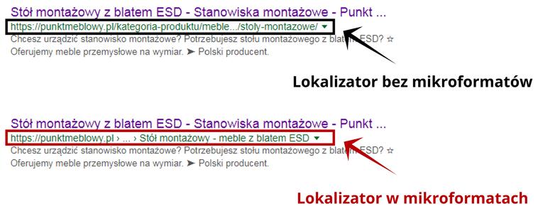 Nawigacja breadcrumb w mikroformatach Idealnym rozwiązaniem jest breadcrumb wzbogacony o mikroformaty: Dokumentacja 1: http://schema.org/breadcrumblist Dokumentacja 2: https://developers.google.