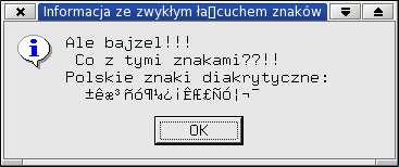 int main( int argc, char argv ) QApplication a( argc, argv ); Kodowanie znaków narodowych QTextCodec wkodowanielatin2 = QTextCodec::codecForName( ISO 8859-2 ); if (wkodowanielatin2)