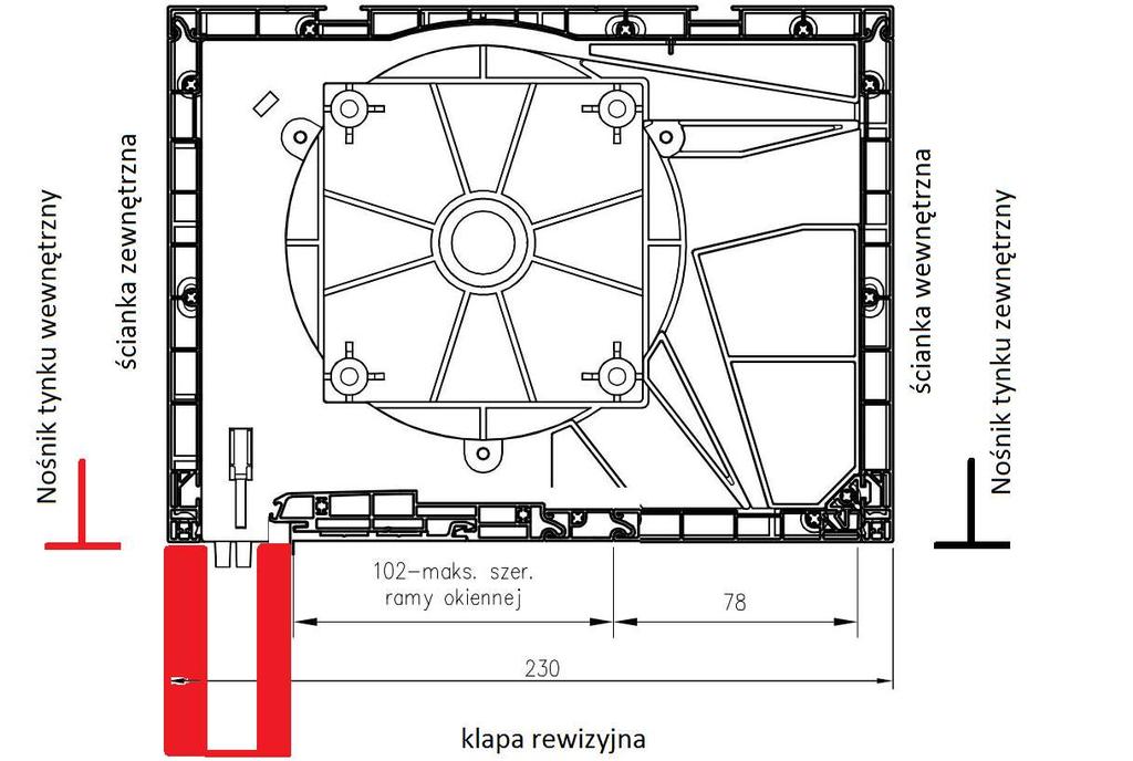 RODZAJE OKLEINOWANIA ROLET SKT OPOTERM Skrzynka do zabudowy od zewnątrz Skrzynka biała Kątownik od zewnątrz.