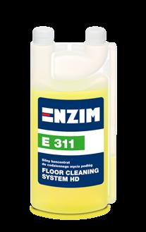 E 311 L Ś N I Ą C A P O D Ł O G A Silny koncentrat do codziennego mycia podłóg Floor Cleaning System HD Skoncentrowany preparat do codziennego mycia wszelkich wodoodpornych podłóg.